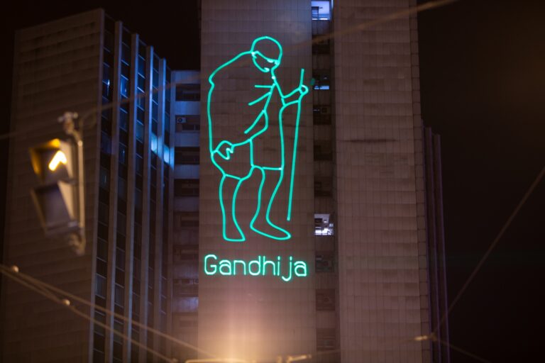 Gandhi Day Laser projection · 2
